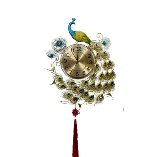 The Regal Peacock Wall Clock - A Symphony of Time and Elegance