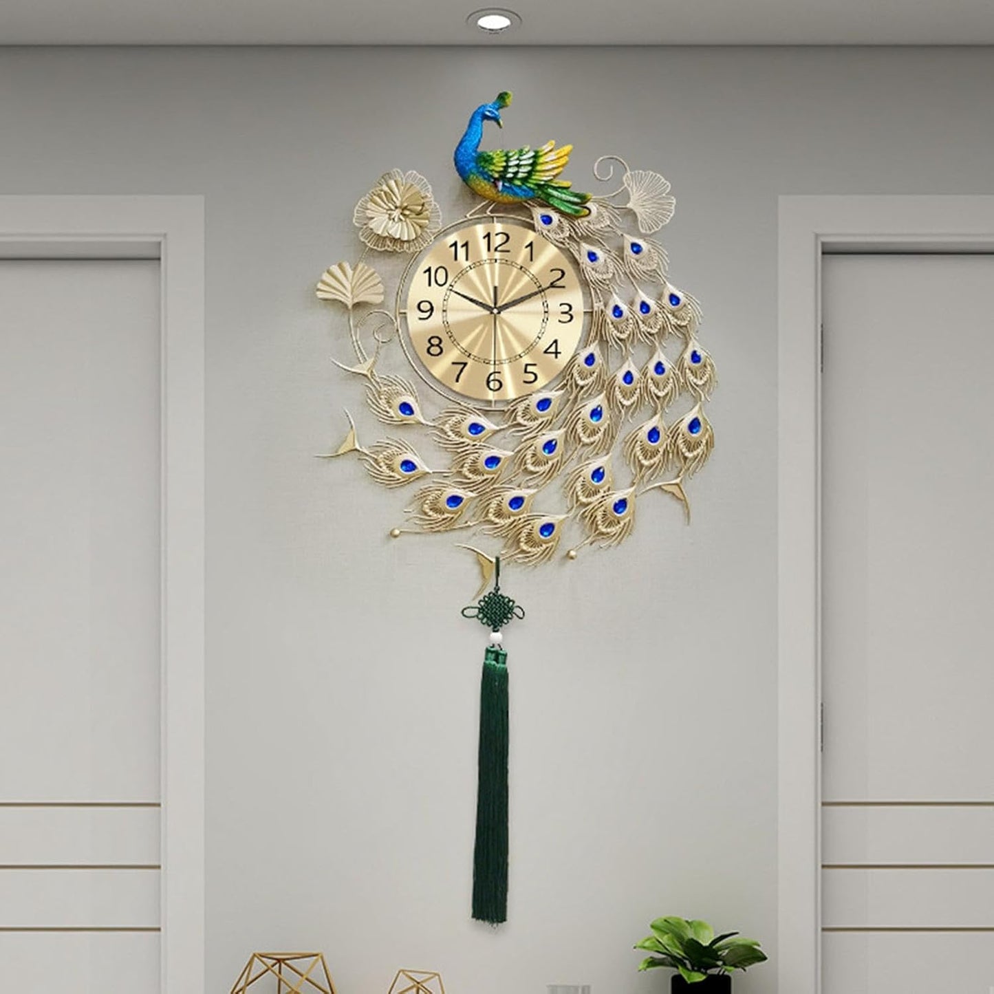 The Regal Peacock Wall Clock - A Symphony of Time and Elegance