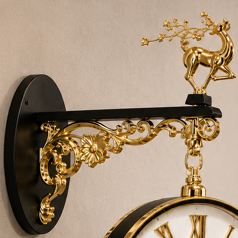 Luxury Vintage Double-Sided Wall Clock - view 4