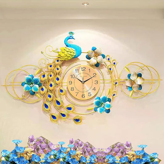 Peacock Wall Clock: A Blend of Style and Functionality 115cm x 65cm