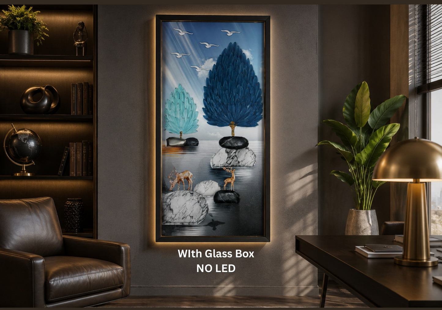 Enchanted Grove 3D Vertical Forest Shadow Box Wall Art - 20"x40" 3D shadow box wall art by Artiksha