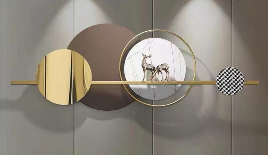 Forest Moon - Modern Abstract Metal Wall Sculpture with Shelf