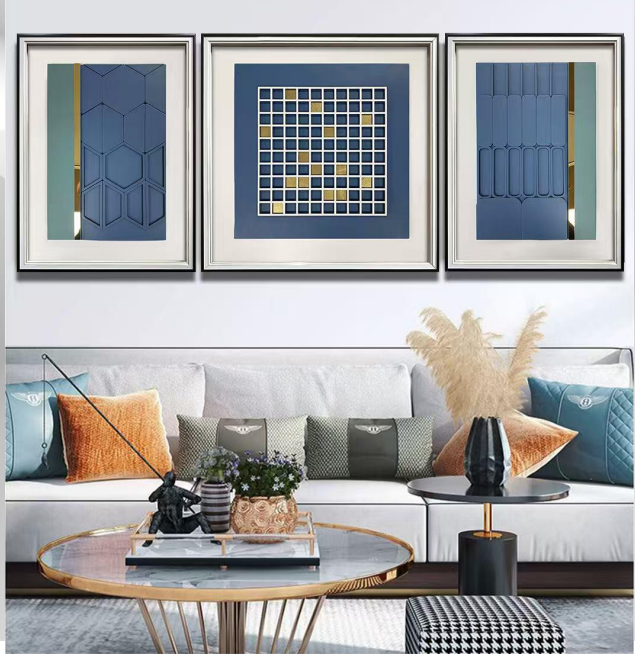 Urban Grids – 3 Piece Luxury Wall Decor Set