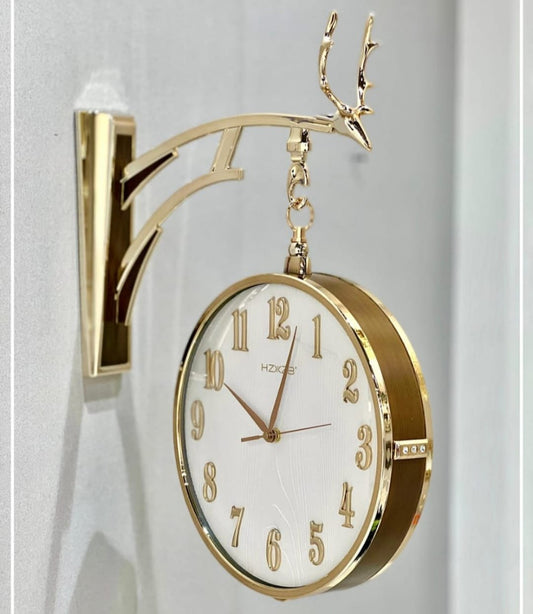 Stylish Imported Station Wall Clock white & Brown