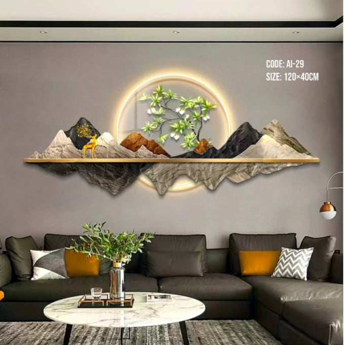 3D Wall Decor with LED Crystal Painting