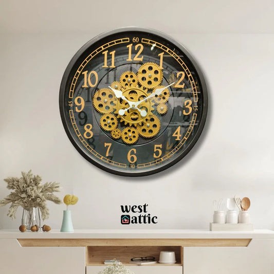 Industrial Harmony - Modern Gear Wall Clock