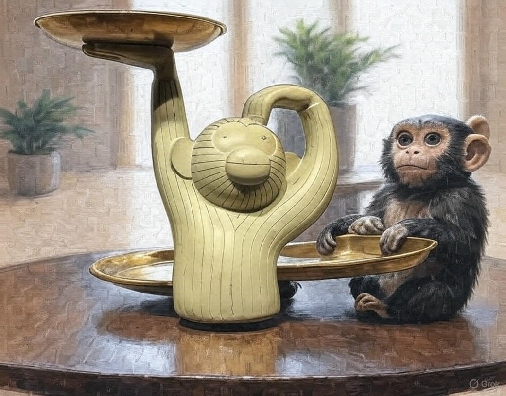 Whimsical Monkey Platter – Playful Serving Statement