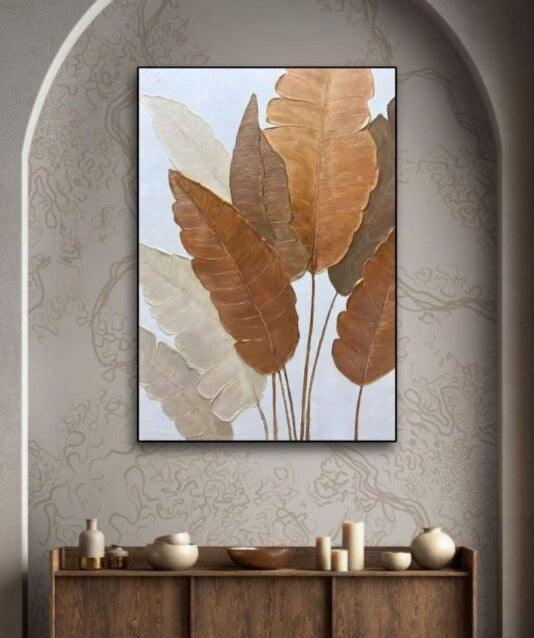 Arched Harmony - 3D Textured Handcrafted Wall Art