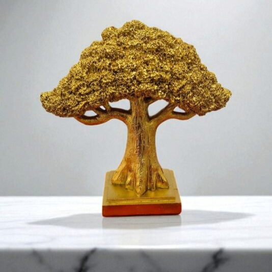 Golden Prosperity Tree: Decorative Accent