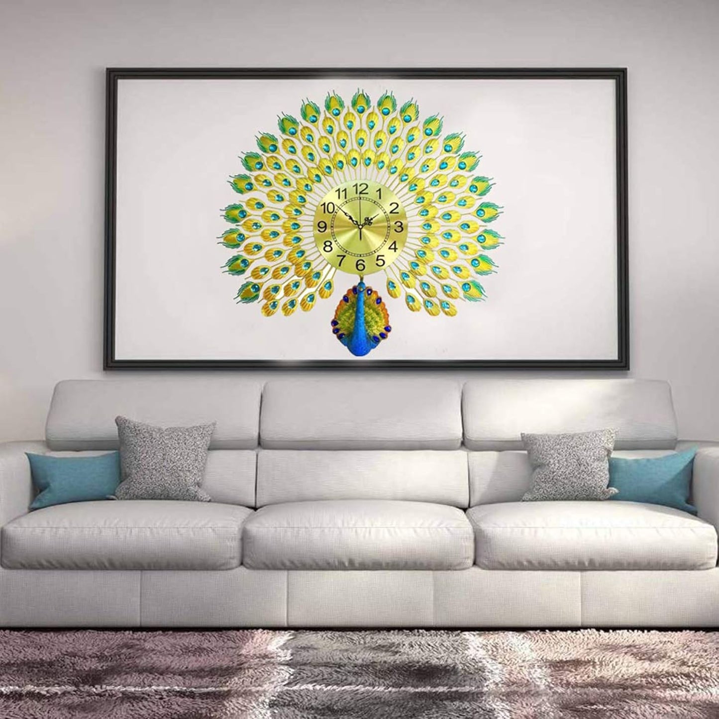 Premium Peacock Wall Clock – Elegant and Modern Statement Piece