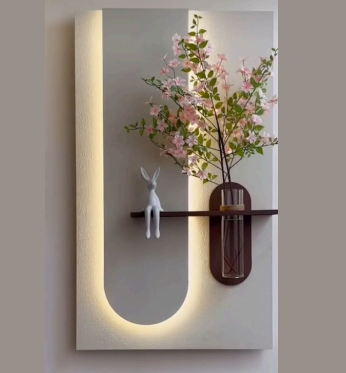 Blossom Glow - Modern Illuminated Wall Art