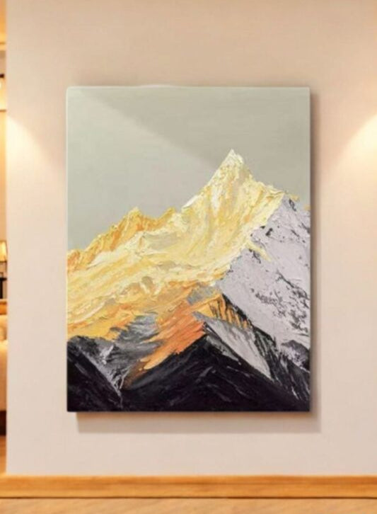 Majestic Peak 3D Textured Handcrafted Landscape Painting