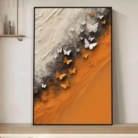 Butterfly Ascent - 3D Textured Handcrafted Wall Art