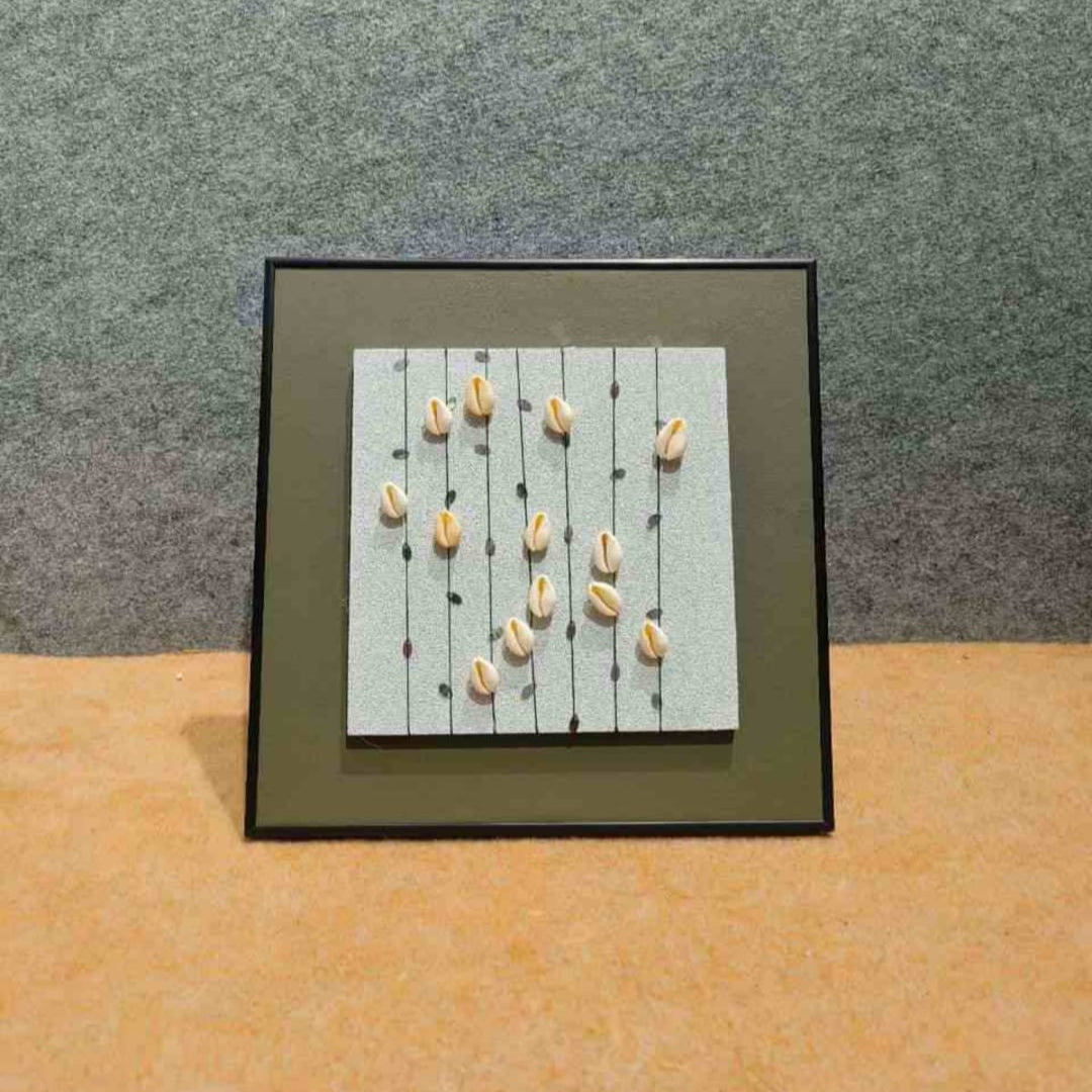 Coastal Cascade: A Textured Seashell Wall Art