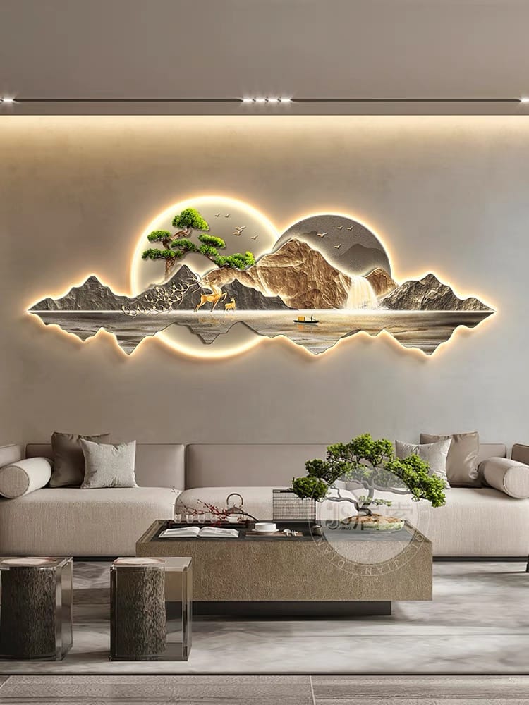 Twilight Cascade LED Wall Art
