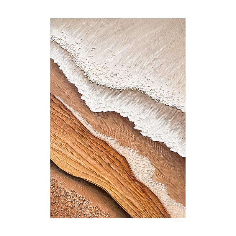 Coastal Serenity 3D Textured Handcrafted Landscape Painting