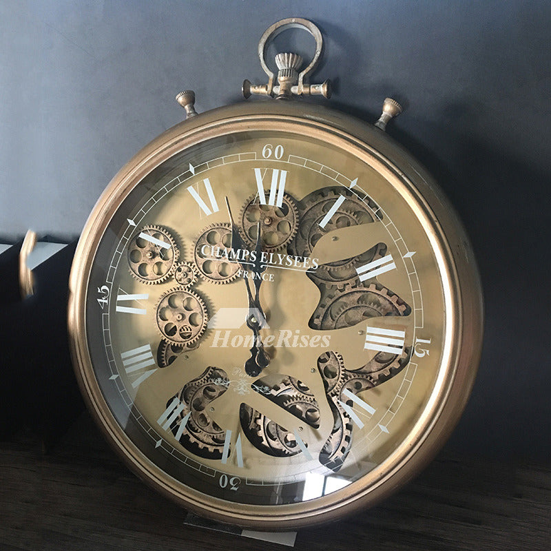 "Golden Pocket Watch" Grand Wall Clock