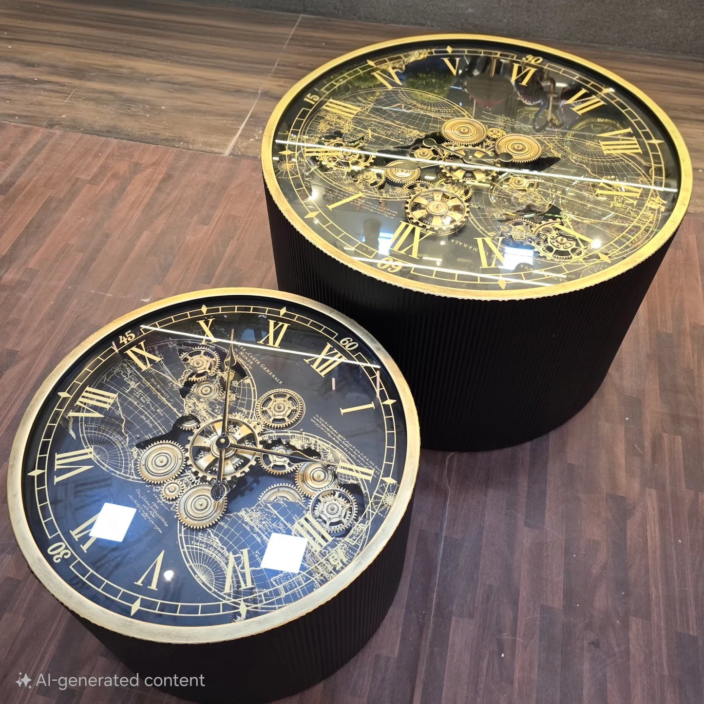 "Vintage Timekeeper" Steampunk Nesting Table Set