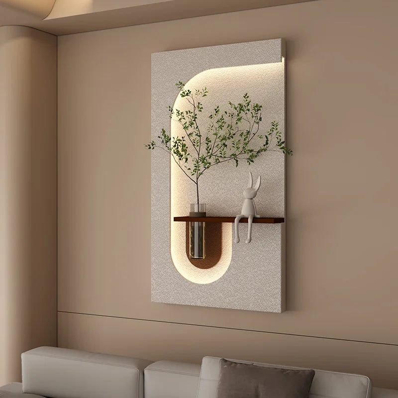 Serene Glow - Modern Illuminated Wall Art