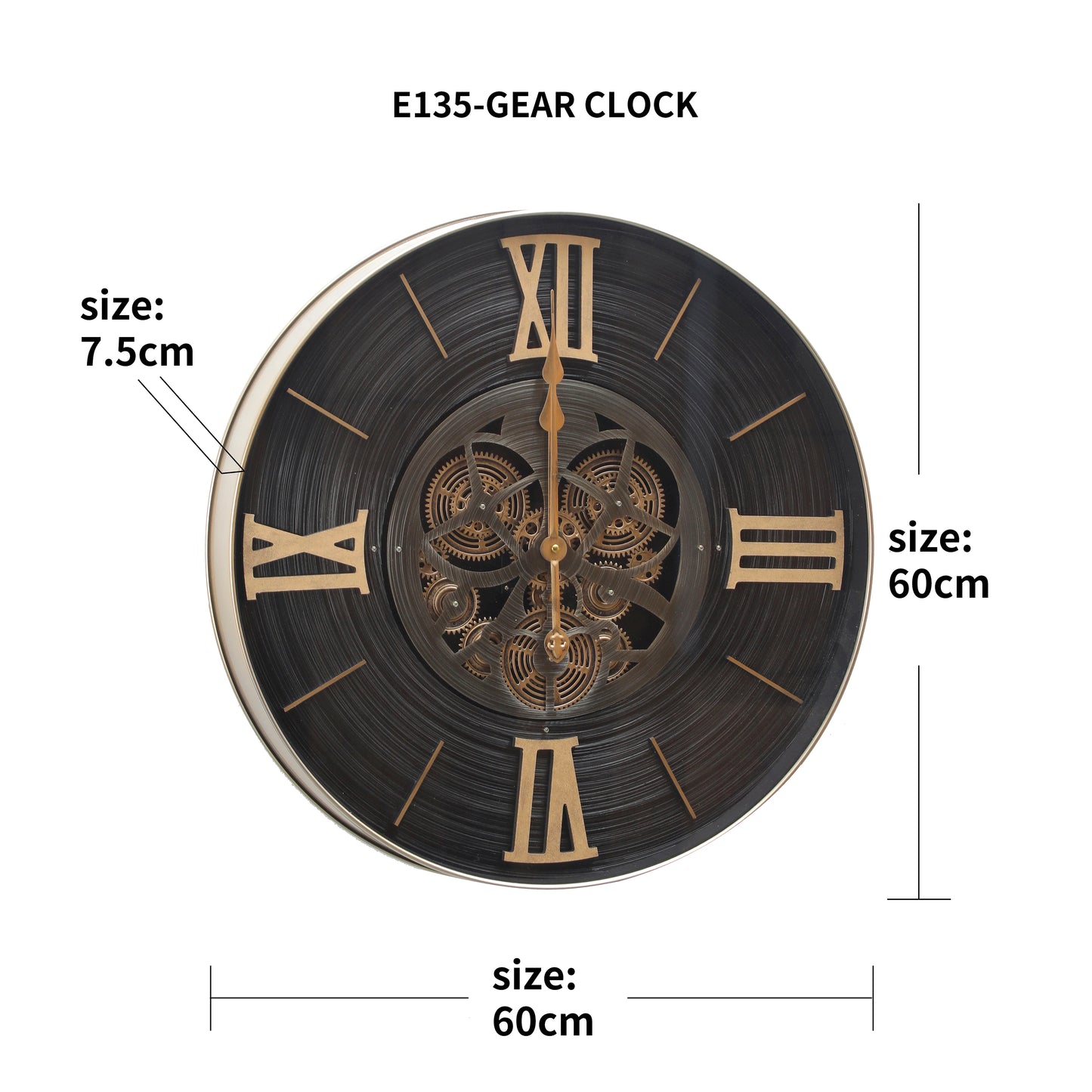 "Industrial Grandeur" Gear Wall Clock