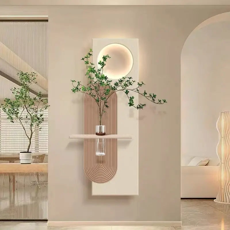Lunar Arbor - Modern Illuminated Wall Art with Botanical Display