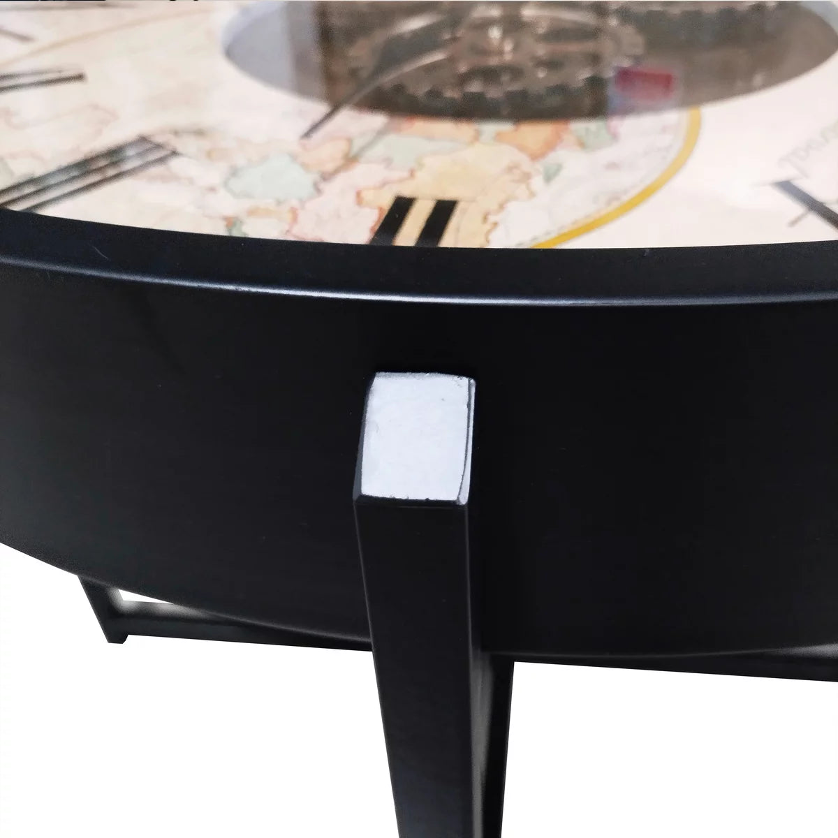 "Grand Steampunk Explorer" Clockwork Coffee Table with Map Detail