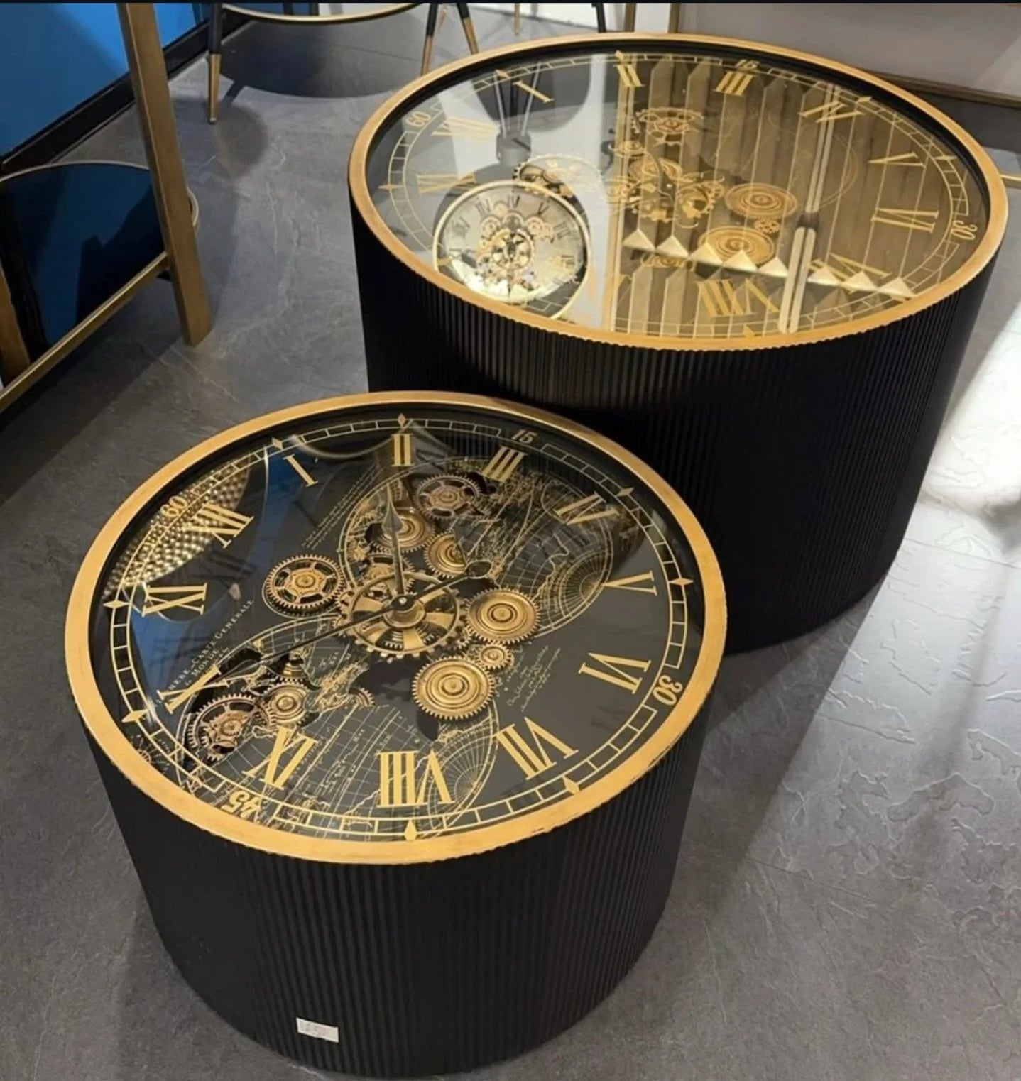 "Vintage Timekeeper" Steampunk Nesting Table Set