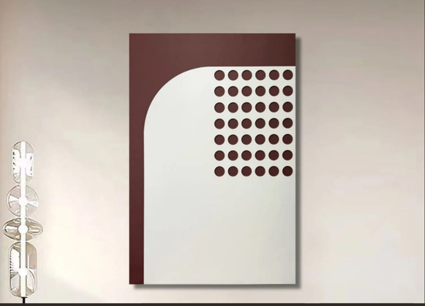 Crimson Geometry – 3D Matt Art Wall Decor