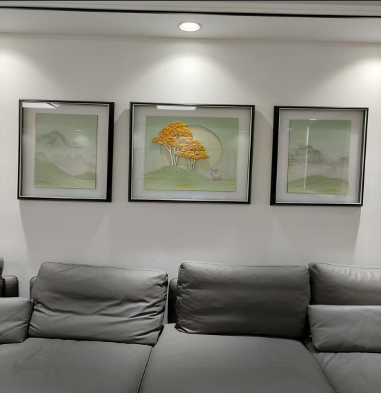 Golden Harmony – 3 Piece Luxury Wall Decor Set