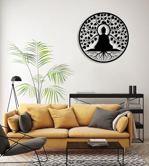 Buddha 3D Metal Wall Art – A Touch of Serenity and Elegance for Your Space