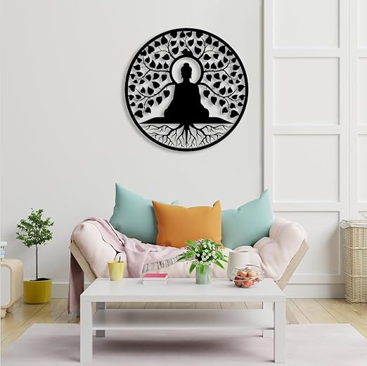 Buddha 3D Metal Wall Art – A Touch of Serenity and Elegance for Your Space