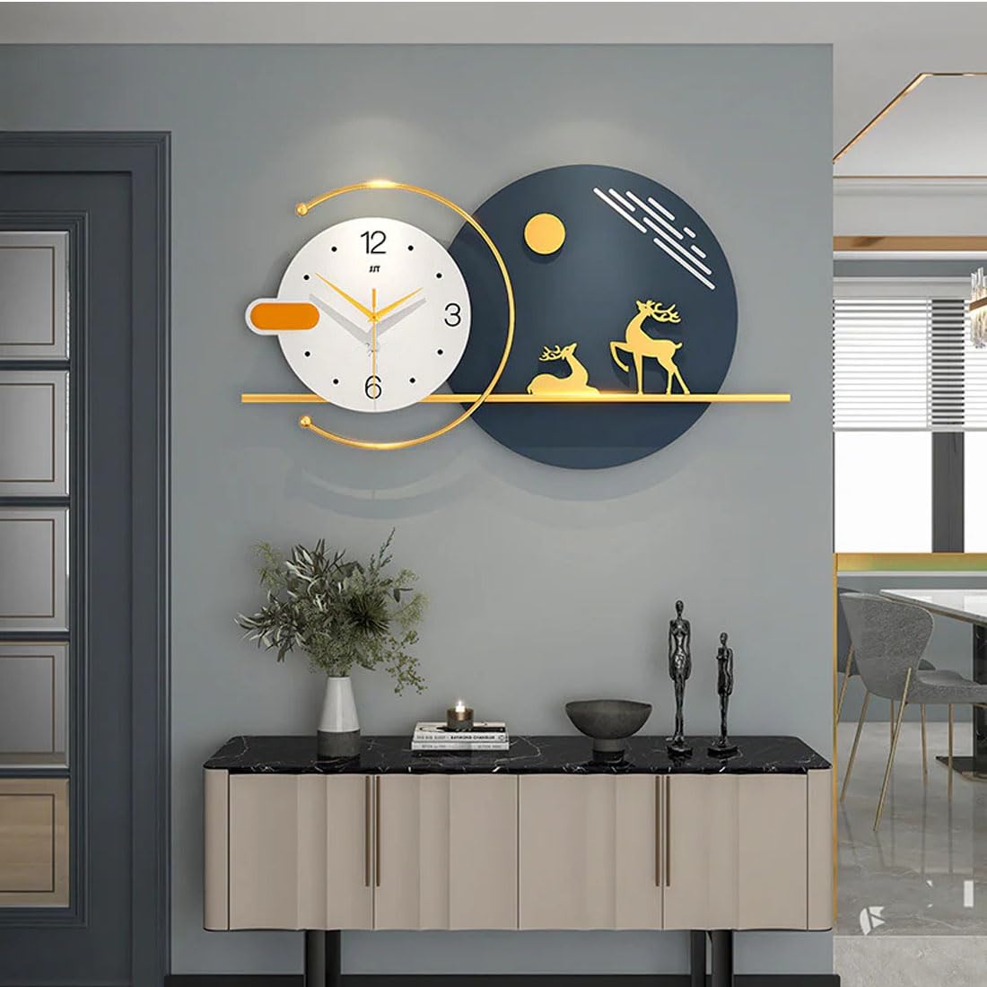 Forest Tranquility - Modern Wall Clock with Nature Scene