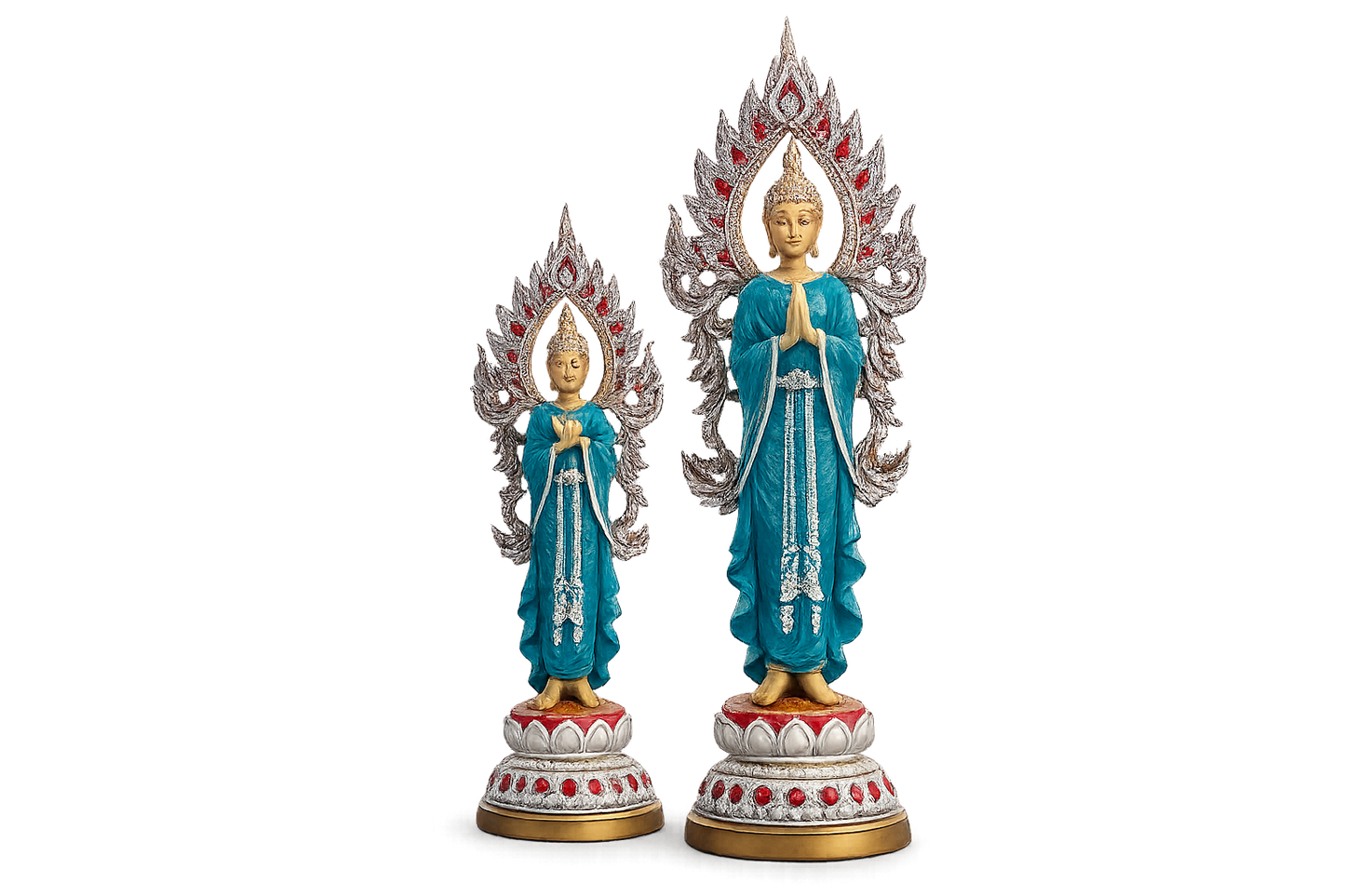 Elegant Buddha Pair Figurine – A Symbol of Peace, Harmony, and Sp