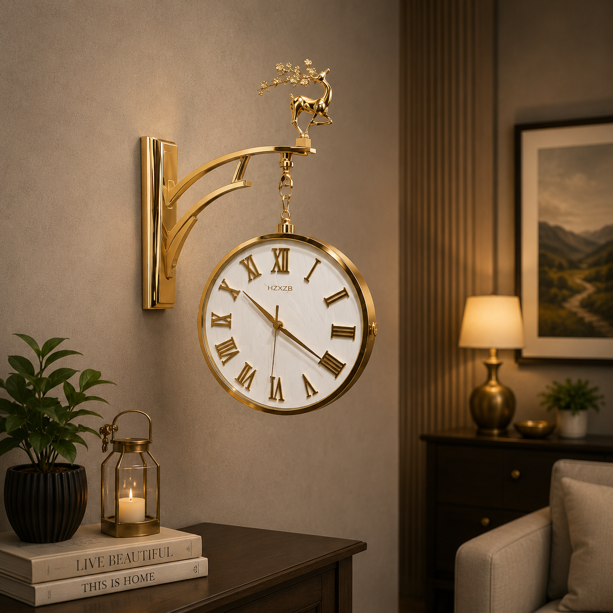 Royal Deer Luxury Wall Clock - view 2