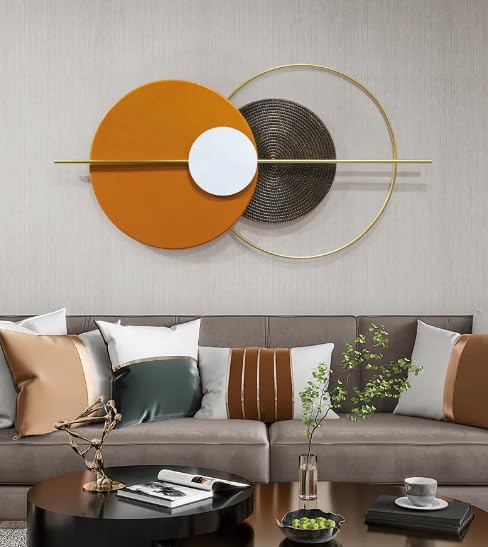 Dual Suns - Modern Abstract Metal Wall Sculpture