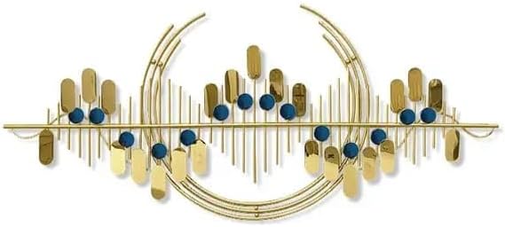 Golden Rhythm & Blues - Modern Abstract Metal Wall Sculpture