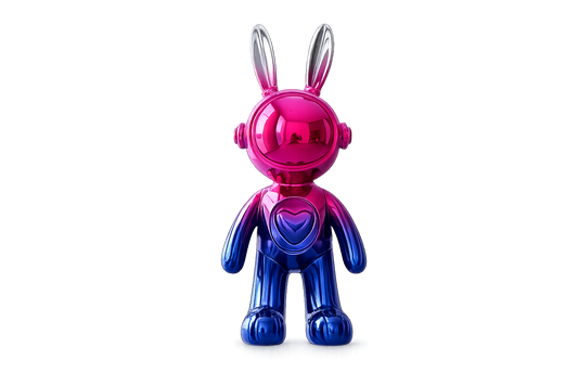 Abstract Bunny Figurine – A Modern Pop Art Statement