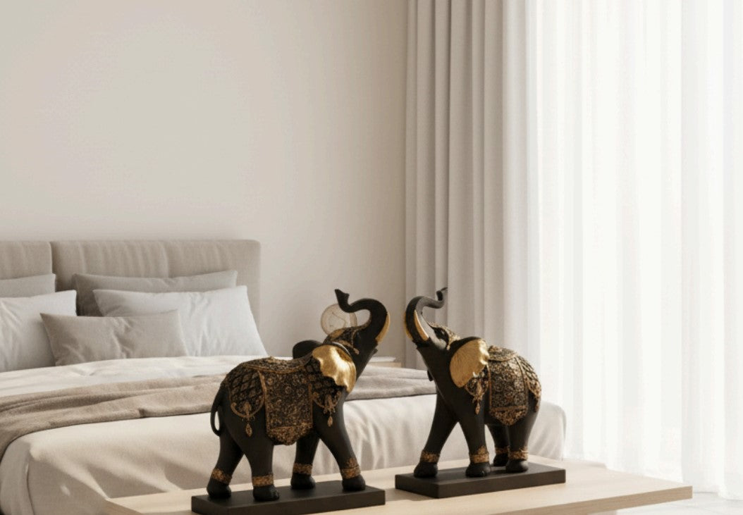 Decorative Elephant Pair Figurine – A Symbol of Strength, Prosper