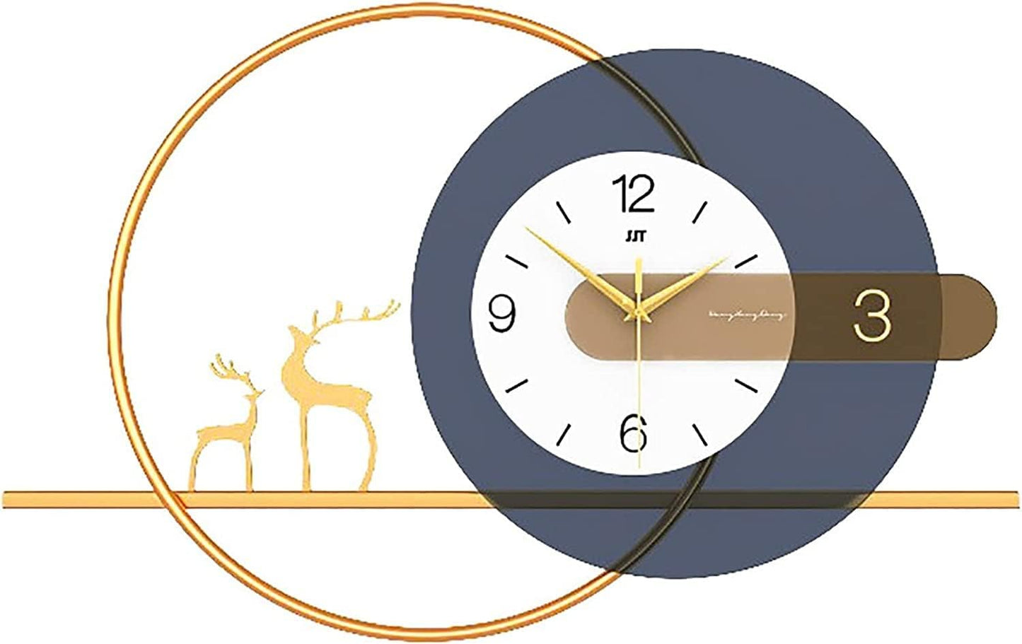 Forest Reverie - Modern Abstract Wall Clock with Shelf