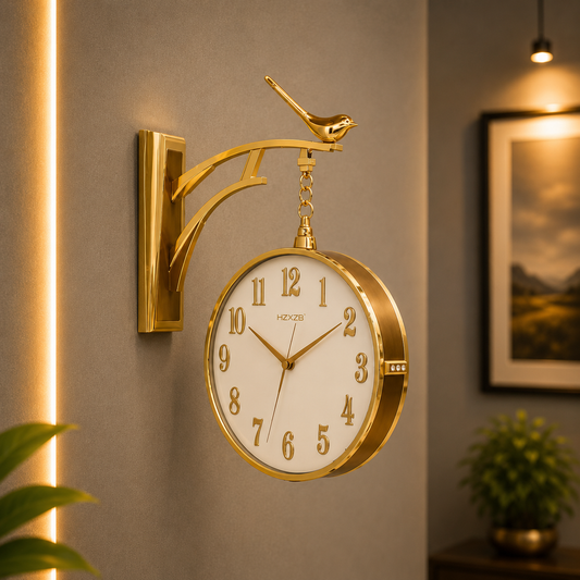 Luxury Golden Bird Wall Clock