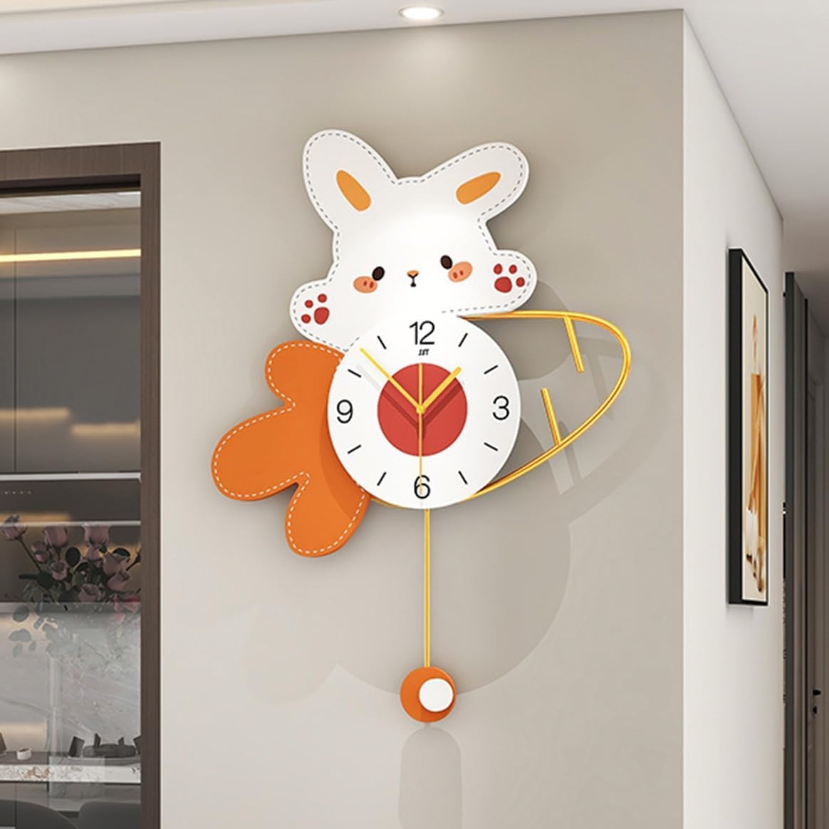 Hoppy Time - Cute Bunny-Themed Wall Clock