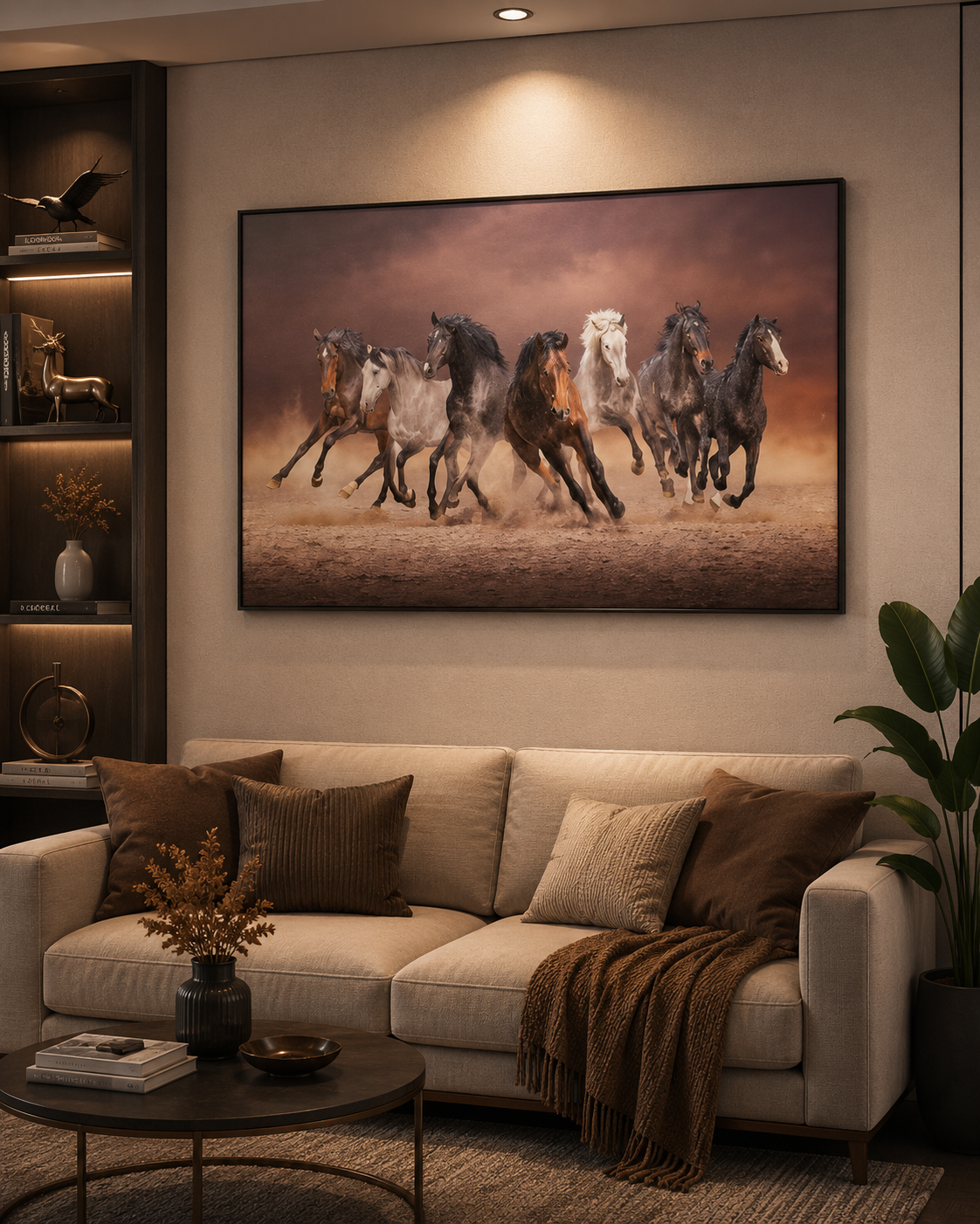 Majestic Seven – Running Horses Luxury Wall Art