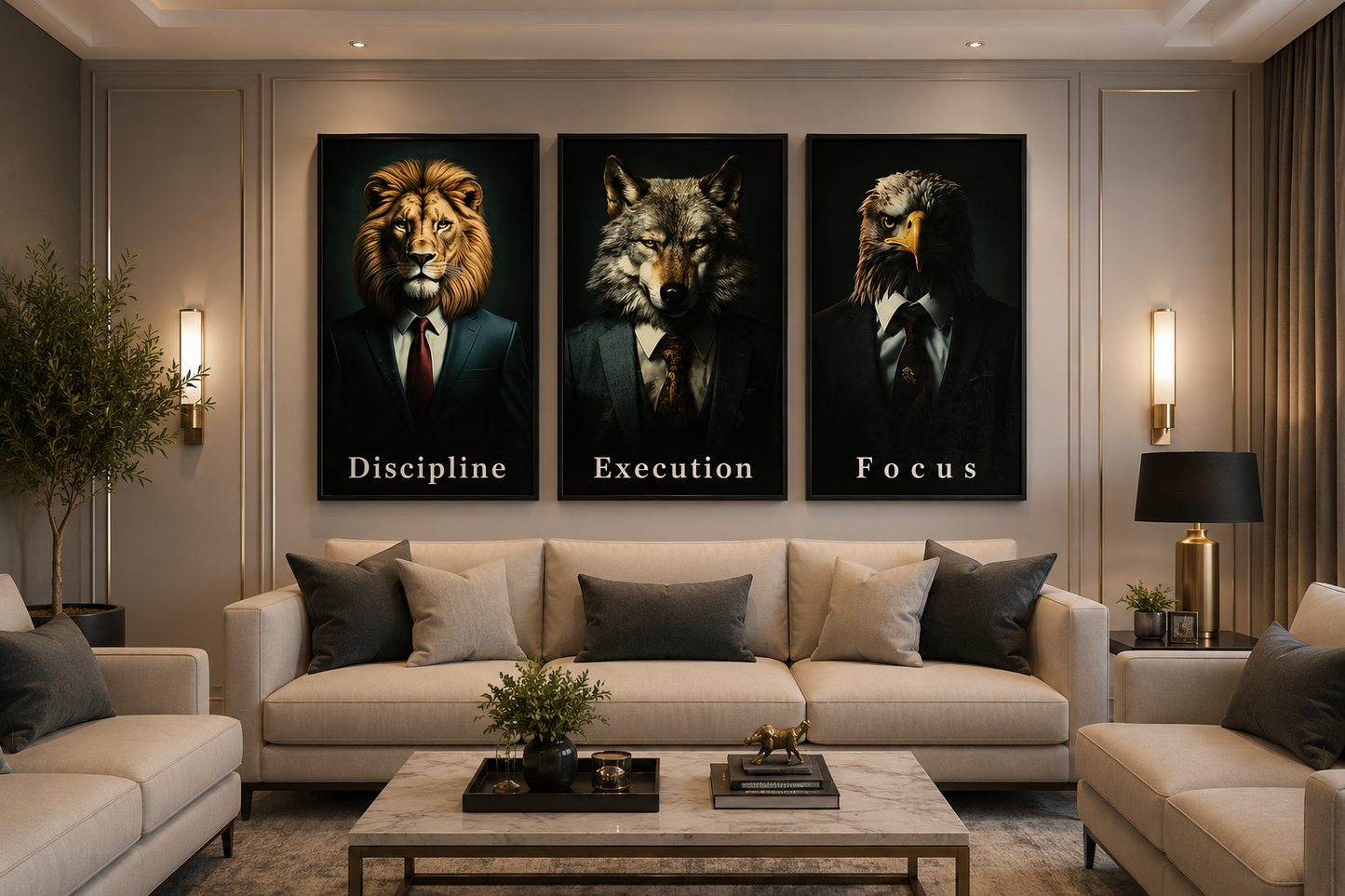 Motivational Porcelain Wall Art Set