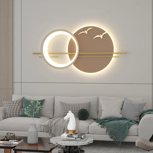 Moonlit Flight - Modern LED Wall Sculpture