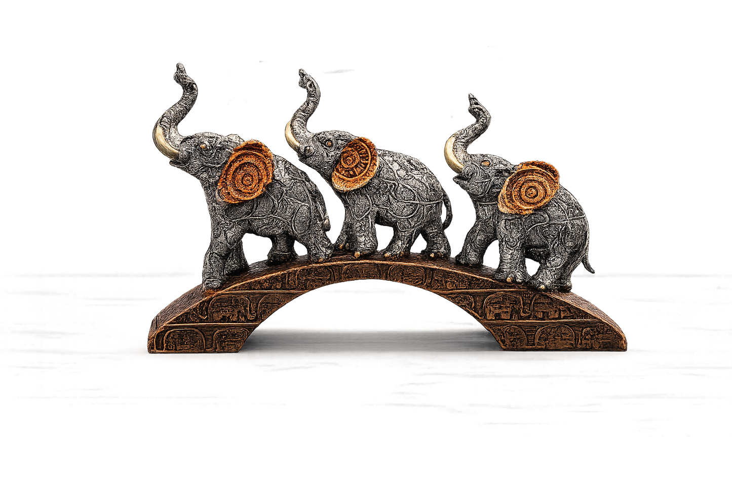Elephant Family Figurine Set (Set of 3) – A Symbol of Strength, P
