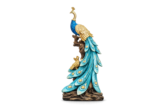Elegant Peacock Figurine – A Symbol of Beauty, Grace, and Prosperity