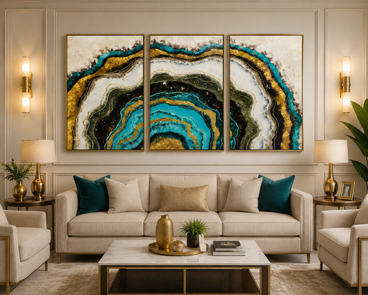 Agate Slice Wall Art – Modern and Luxurious Statement Piece