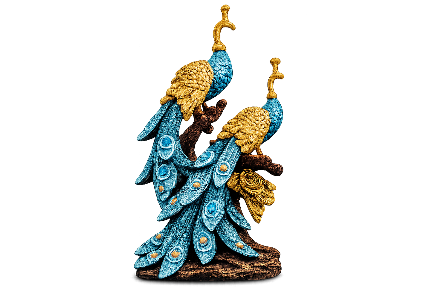 Royal Peacock Pair Figurine – A Symbol of Beauty, Harmony, and Prosperity