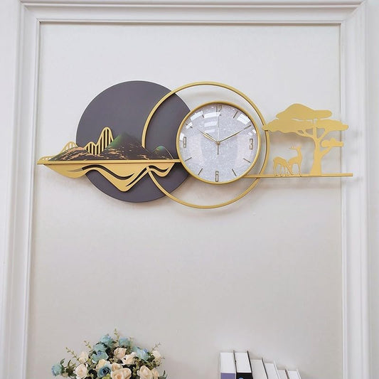 Forest Tranquility - Modern Wall Clock with Nature Scene