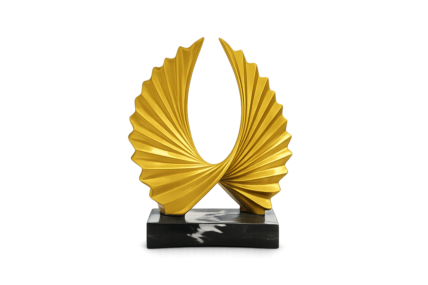 Abstract Golden Sculpture – A Symbol of Creativity, Elegance, and